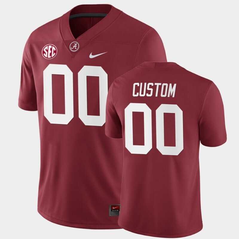 Mens Alabama Crimson Tide Active Player Custom Red Stitched NCAA Jersey